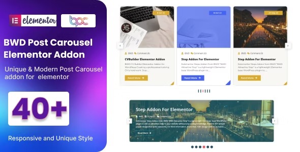 Creative Post Carousel for Elementor v1.0 - Elementor创意文章轮播插件