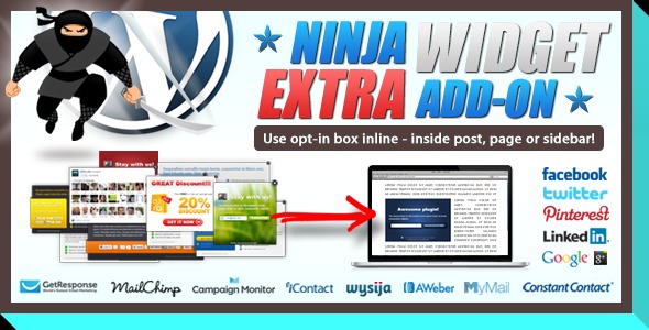 Ninja Widget Extra Add-on v1.3 - WordPress小工具增强插件