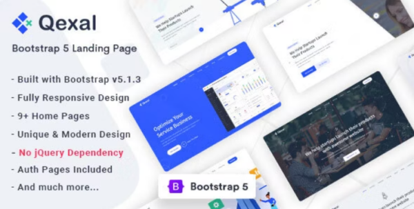 Qexal v1.0.0 Bootstrap 5 响应式着陆页模板