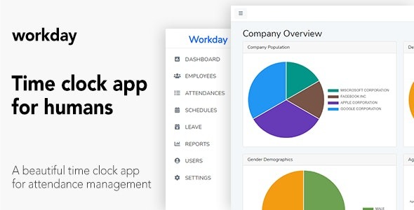 Workday v6.5 员工时间打卡应用程序