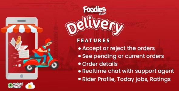 Foodies v1.0 Android Delivery Boy Mobile App - 美食外卖配送员安卓应用