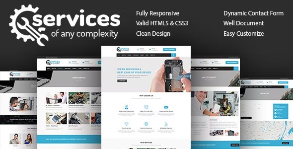 Services v1.1 Repair Responsive HTML 5 Template - 维修服务响应式HTML5模板