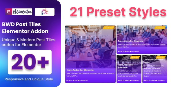 Blog Post Tiles For Elementor v1.0 - Elementor博客文章瓷砖布局插件