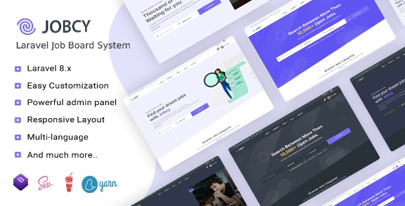 Jobcy v1.11.0 Laravel Job Board Multilingual System - Laravel多语言求职招聘系统