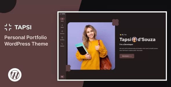 Tapsi v1.0 Personal Portfolio WordPress Theme - 个人作品集WordPress主题