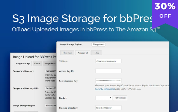 S3 Image Storage for bbPress v1.0.8 [Wp Zone] - 为bbPress论坛优化的S3图像存储插件
