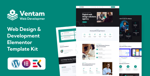 Ventam - 网页设计机构Elementor模板套件