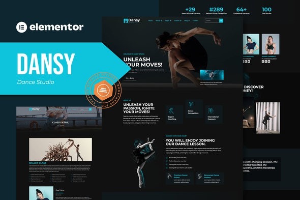 Dansy - 舞蹈工作室Elementor专业模板套件