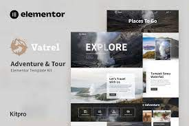 Vatrel - 冒险与旅游Elementor模板套件