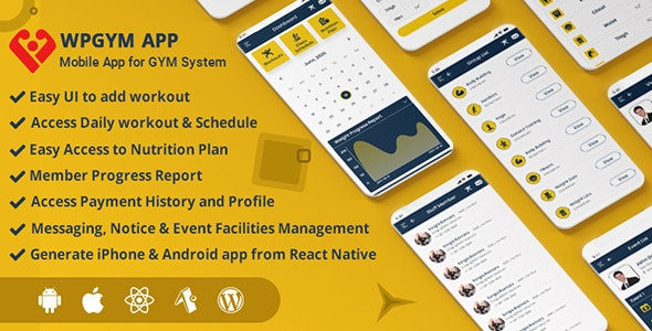 WPGYM App v2.0.4 适用于WordPress健身系统的移动应用