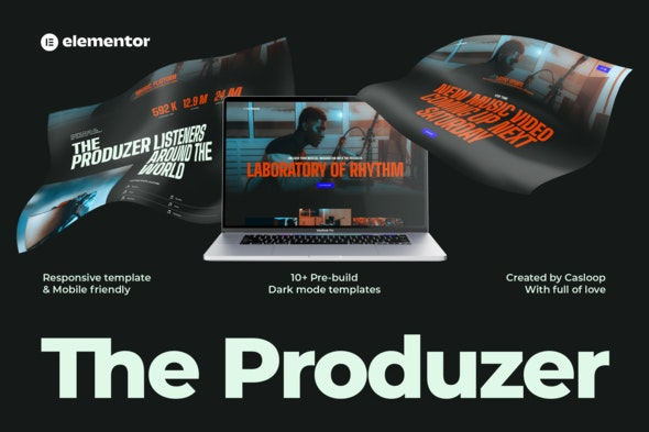 The Produzer - 音乐与乐队Elementor模板套件