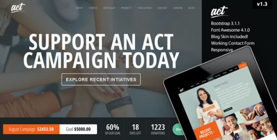 Act v3.1.4 Nonprofit Charity Theme - 多功能非营利慈善主题