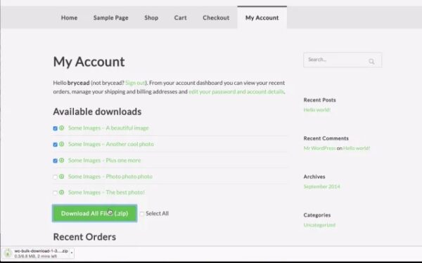 WooCommerce Bulk Download v1.2.13 - WooCommerce批量下载插件