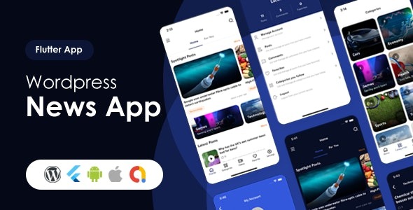 Lucodeia News v1.1.4 Flutter WordPress新闻应用 | Admob广告 - 暗黑模式