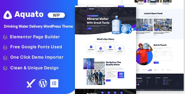 Aquato v1.0.0 饮用水配送WordPress主题