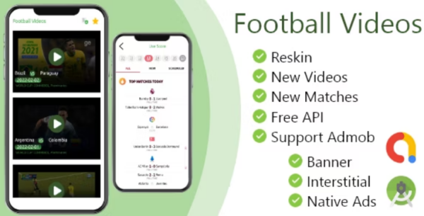 Football Videos ODDs Comparison and Live Score App + Admob v1.6 - 足球视频赔率比较与实时比分应用