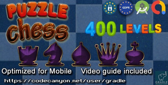 Chess Puzzle 400 (Admob + GDPR + Android Studio) 8 July 2023 - 400个象棋谜题安卓应用源码