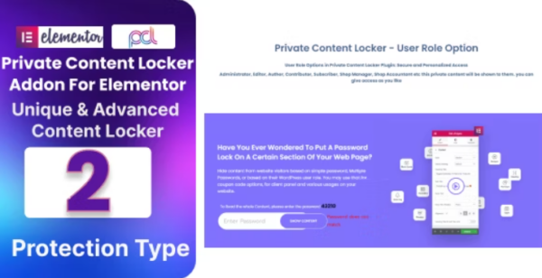 BWD Private Content Locker For Elementor v1.0 - Elementor私有内容锁定插件