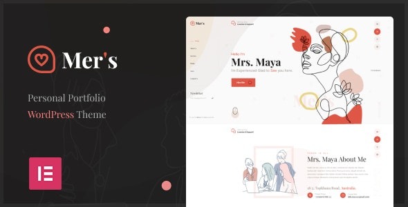 Mer's v.1.0 Personal Portfolio WordPress Theme - 个人作品集WordPress主题