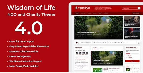 Wisdom Of Life v4.0 NGO and Charity Theme - 生活智慧非政府组织和慈善机构主题