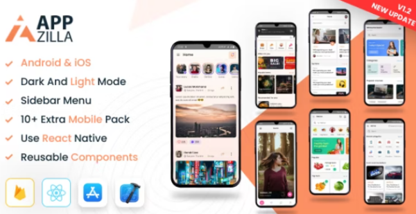 AppZilla v1.3 移动端React Native UI组件库，支持Andriod和iOS
