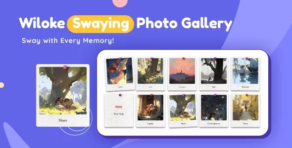 Wiloke Swaying Photo Gallery v1.0.0 - 创意摇摆照片画廊WordPress插件