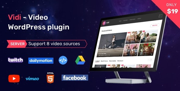 Vidi v1.3.1 视频WordPress插件 - 专业视频管理与展示工具
