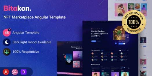 Bitakon (v1.0.2) NFT市场Angular模板