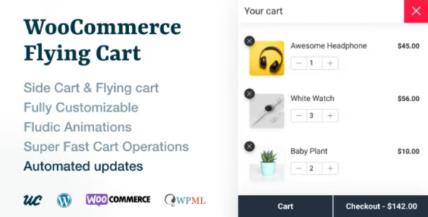 WooCommerce Flying Cart v1.7.0 - 提升您的在线商店购物车体验