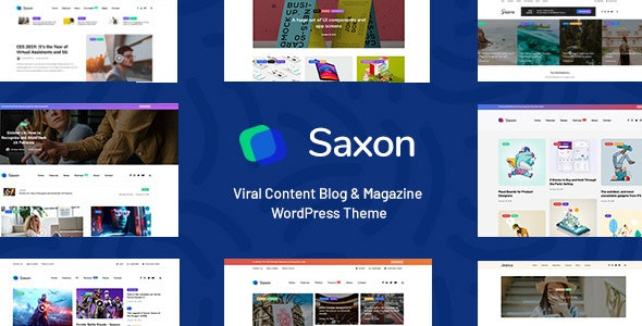 Saxon (v1.9.2) 病毒式传播博客和杂志WordPress主题