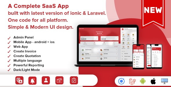 Easy Invoice (v2.0) 快速发票和会计的完整Saas套餐 - 安卓 | IOS | 网站