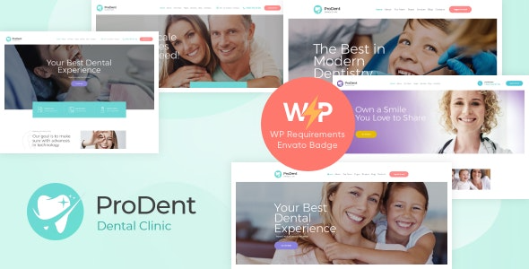 ProDent (v1.5.9) 牙科诊所和医疗保健医生WordPress主题 + Elementor + RTL支持