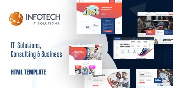Infotech (v1.0) IT解决方案HTML5模板 - 专业科技企业网站主题