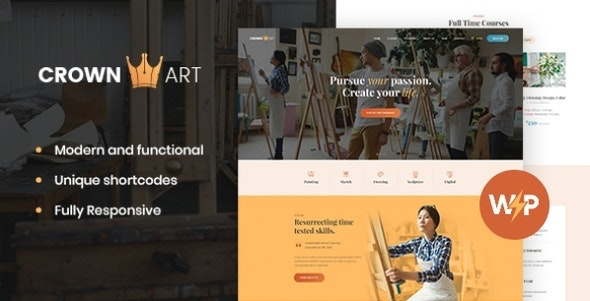 Crown Art (v1.2.11) 绘画与音乐学校WordPress主题