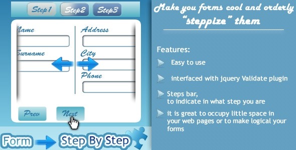 Steppize Form Step By Step (v1.2) - 分步表单构建插件