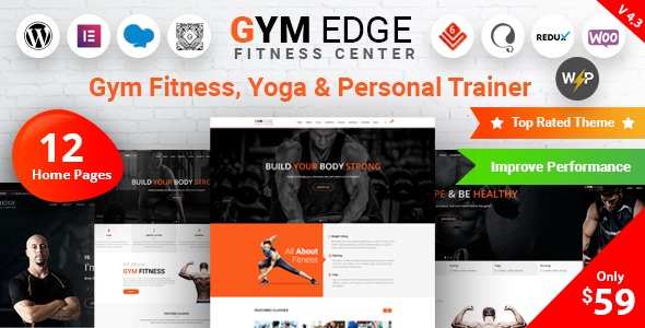 Gym Edge v4.3.1 健身WordPress主题 - 专业健身房与健身中心网站模板