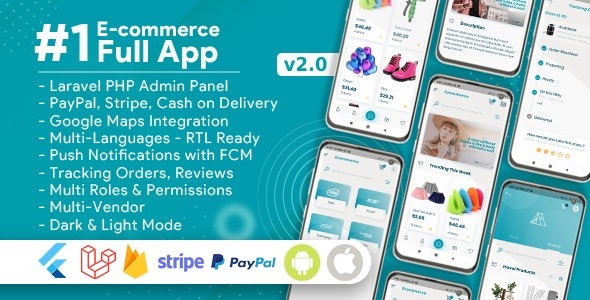 E-Commerce Mobile App with admin panel (v1.6.0) - 电子商务移动应用与管理员面板