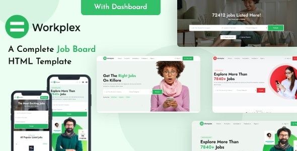 Workplex (v1.1) 招聘网站HTML模板 - 专业求职平台设计