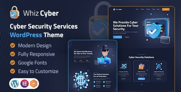 WhizCyber v1.0 Cyber Security WordPress Theme - 网络安全WordPress主题
