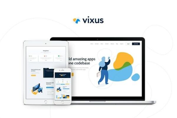Vixus (v1.0.13) 创业公司和移动应用WordPress着陆页主题