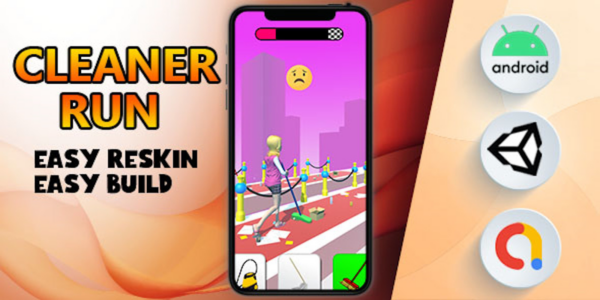 Cleaner Run v1.0 (Unity – Admob) - 手机游戏清洁跑酷Unity模板与Admob广告集成