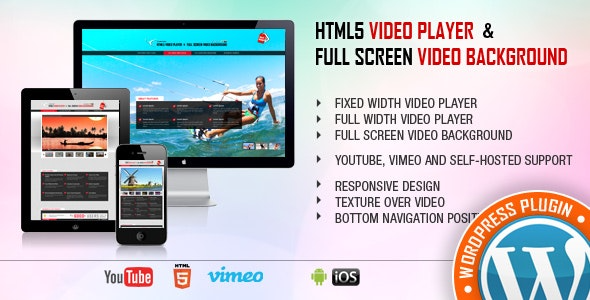 Video Player & FullScreen Video Background v2.4.1 – WP Plugin 视频播放器和全屏视频背景 WordPress 插件