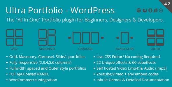 Ultra Portfolio (v6.6) WordPress插件 - 专业作品集展示解决方案