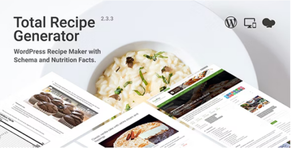 Total Recipe Generator v3.1.0 WordPress食谱制作插件 - 支持Schema和营养成分（Elementor插件）