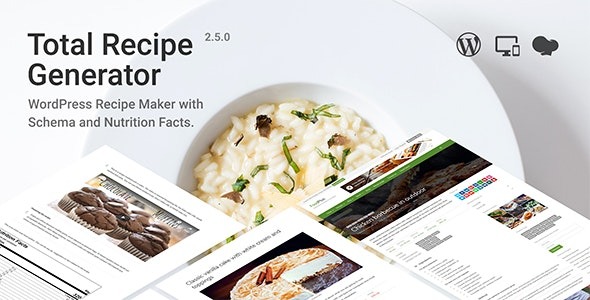 Total Recipe Generator for WPBakery Page Builder v2.6.0 - WPBakery页面构建器全能食谱生成器插件