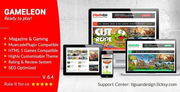 Gameleon (v9.6) WordPress游戏厅主题与新闻杂志