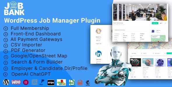 JobBank (v1.1.6) WordPress职位管理插件 - 高效招聘与求职解决方案
