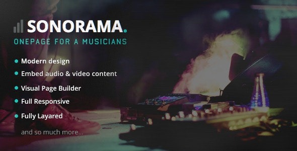 Sonorama v2.5 Music Band & Musician WordPress Theme - 音乐乐队与音乐人WordPress主题