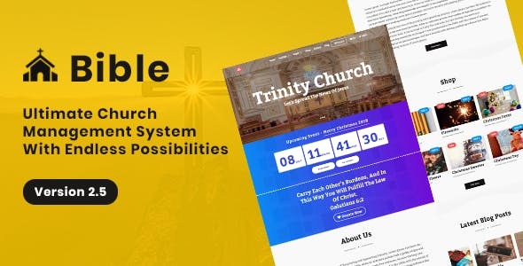 Bible v.3.3 – 带商店和捐赠功能的教堂管理系统