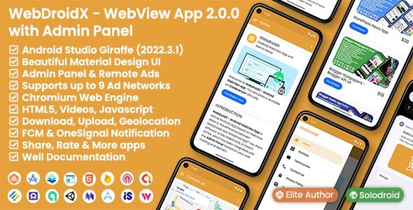 WebDroidX v2.0.0 Android WebView应用带管理面板 - 高效移动应用开发解决方案